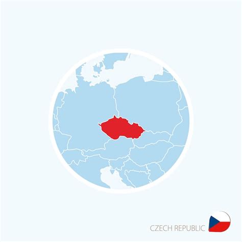 Mapa Europy z zaznaczonymi Czechami i Polską
