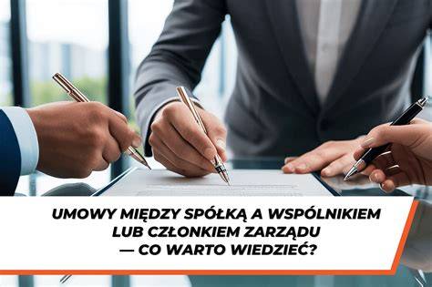 Schemat przedstawiający procedurę zawierania umowy między spółką a członkiem zarządu