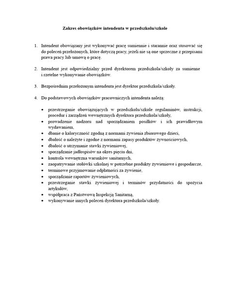 Zestawienie obowiązków pomocy domowej