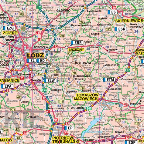 Mapa drogowa z zaznaczonymi korkami