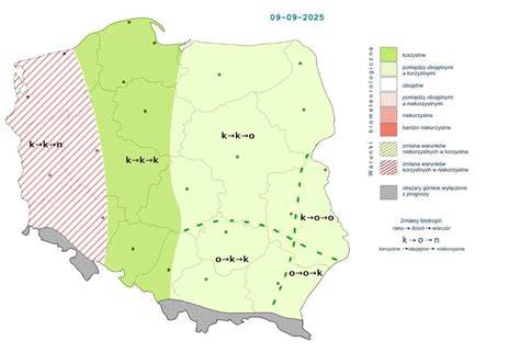 Mapa Biskupic Podgórnych z zaznaczonymi strefami przemysłowymi