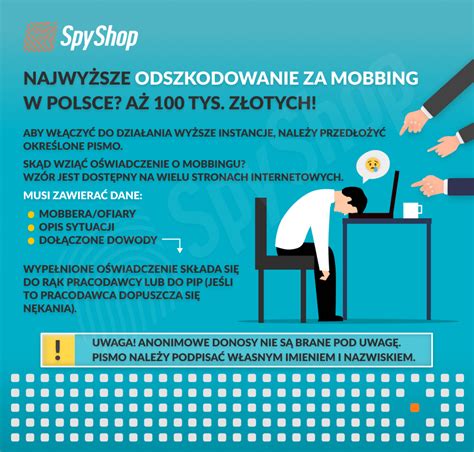 Infografika porównująca mobbing z innymi negatywnymi zjawiskami w pracy: stres, trudne zarządzanie, dyskryminacja, molestowanie.
