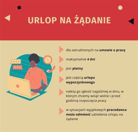 Infografika porównująca urlop na żądanie z urlopem wypoczynkowym.