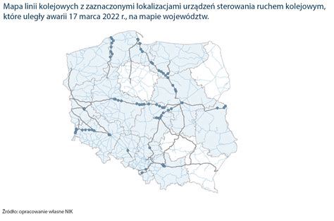Mapa z zaznaczonymi lokalizacjami rekrutacji PKP PLK
