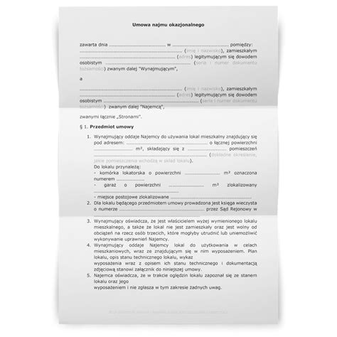 Schemat milczącego przedłużenia umowy najmu