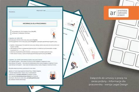 Infografika przedstawiająca prawa pracownika na umowie na okres próbny