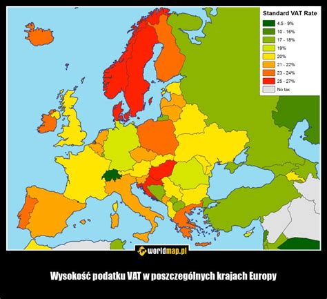Mapa pokazująca wysokość emerytur w różnych krajach Europy
