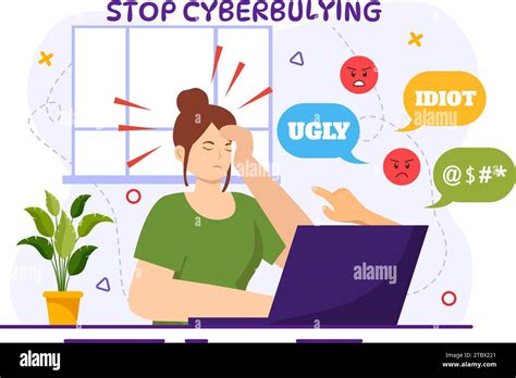 Ilustracja przedstawiająca mobbing online