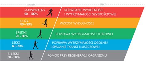 Wykres przedstawiający strefy tętna podczas treningu biegowego