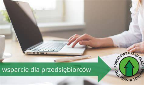 Infografika prezentująca wsparcie dla przedsiębiorców z urzędu pracy