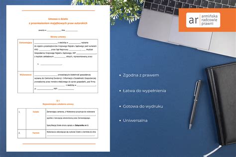 Ikony symbolizujące prawa autorskie i umowę o dzieło