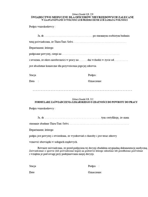 Dokumentacja medyczna na zwolnieniu lekarskim
