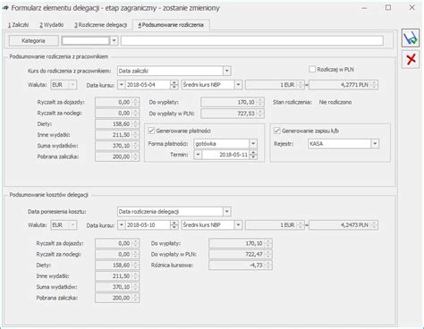 Dokumentacja rozliczenia delegacji zagranicznej