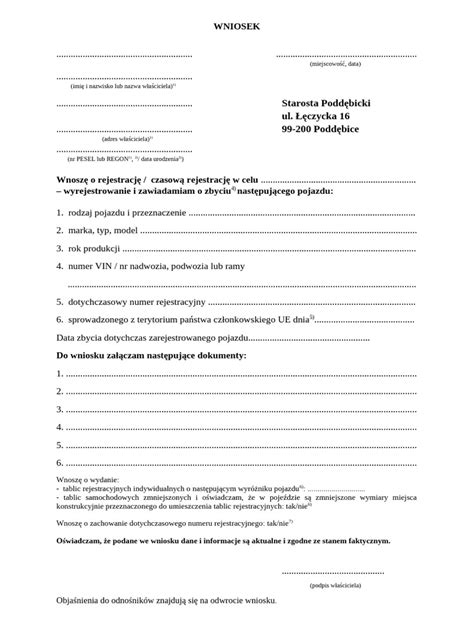 Przykładowy formularz wniosku o delegację