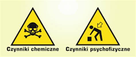 Ilustracja przedstawiająca różne czynniki szkodliwe w środowisku pracy