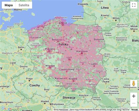 Mapa pokazująca lokalizacje staży w USA