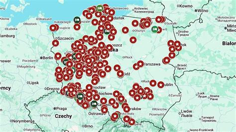 Mapa z zaznaczoną lokalizacją przyzywaczy świń