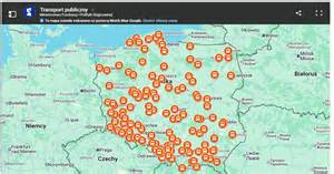 Mapa pokazująca lokalizacje potencjalnych miejsc staży