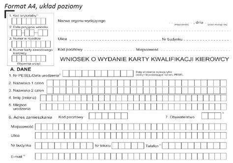 Proces składania wniosku o kartę kierowcy