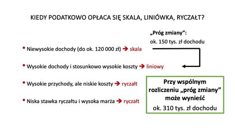 Porównanie skali podatkowej i podatku liniowego