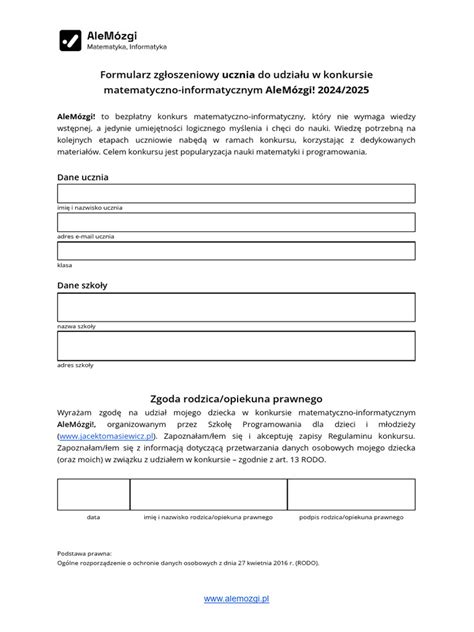 Formularz zgłoszeniowy delegacji do Austrii