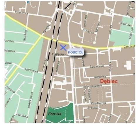 Mapa z zaznaczonym miejscem rozpoczęcia zlecenia