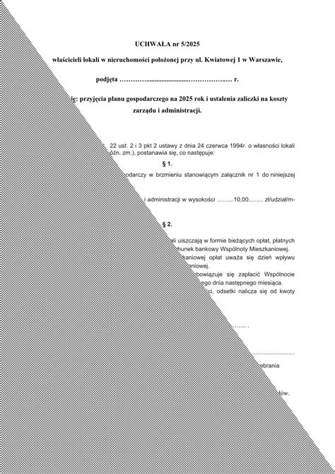 Schemat procesu zaskarżania uchwały wspólnoty mieszkaniowej