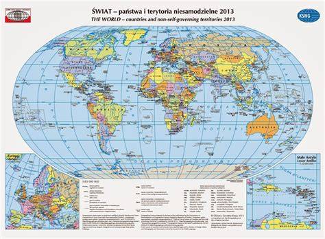 Mapa świata z zaznaczonymi kierunkami podróży służbowych