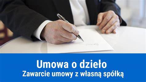 Ilustracja przedstawiająca elementy umowy o dzieło