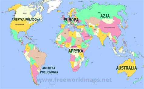 Mapa świata z zaznaczonymi popularnymi kierunkami podróży służbowych