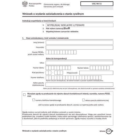 Formularz wniosku o wydanie zaświadczenia A1