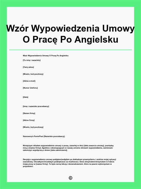 Schemat procesu wypowiedzenia umowy o pracę