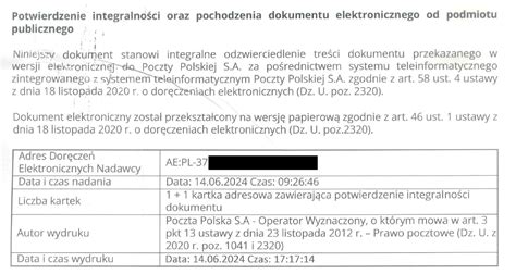 Dowody doręczenia pisma