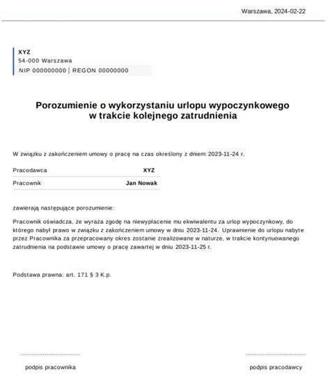 Schemat obliczania urlopu wypoczynkowego przy zmianie pracy
