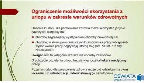 Schemat procedury udzielania urlopu dla poratowania zdrowia