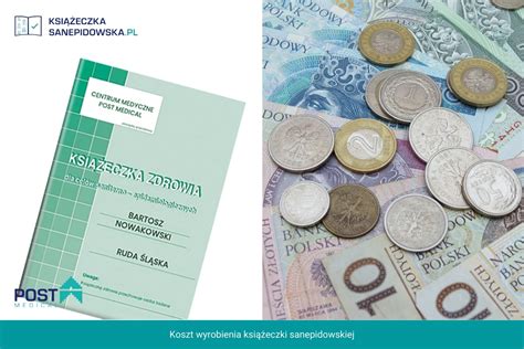 Infografika przedstawiająca podział kosztów wyrabiania książeczki sanepidowskiej