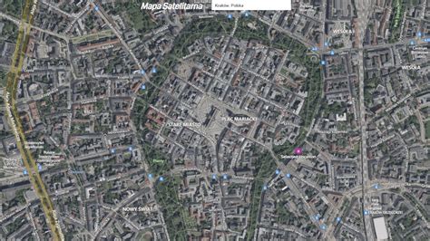 Mapa Krakowa z zaznaczoną dzielnicą Podgórze