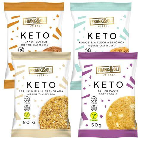 Grafika porównująca tradycyjne i keto ciastka kokosowe