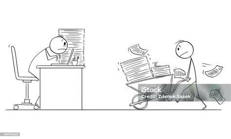 Ilustracja przedstawiająca pracownika biurowego liczącego lata pracy