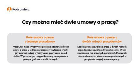 Schemat pokazujący prawa pracownika przy dwóch umowach o pracę u jednego pracodawcy