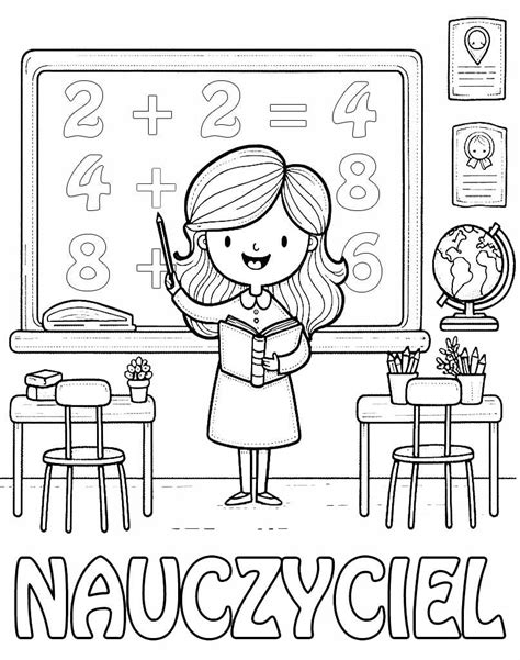 Zdjęcie nauczyciela prowadzącego lekcję dla dzieci