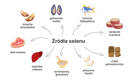 Grafika przedstawiająca zawartość selenu w orzechach brazylijskich w porównaniu do innych pokarmów