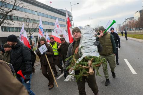 Protest leśników w Warszawie