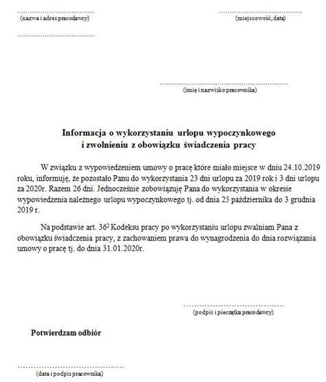 Urlop w okresie wypowiedzenia