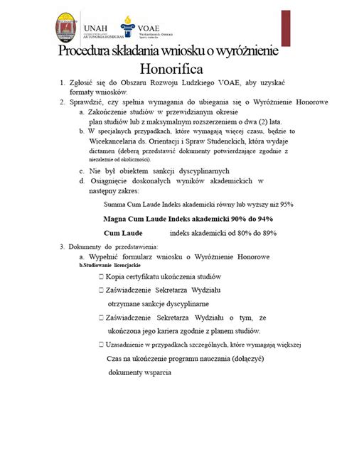 Procedura ubiegania się o urlop dziekański