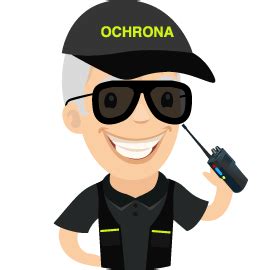 Pracownik ochrony monitorujący teren