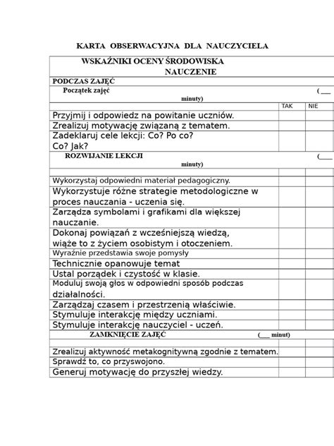 Dokument Karta Nauczyciela
