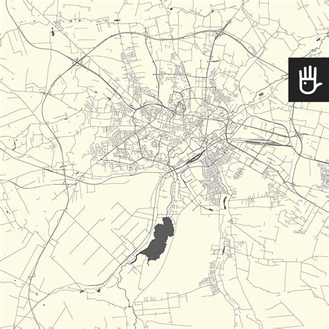 Mapa Lublina z zaznaczonymi strefami aktywności gospodarczej