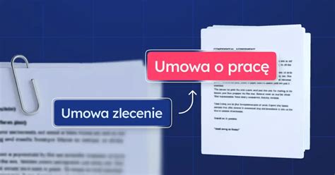 Schemat porównujący umowę o pracę i umowę zlecenie