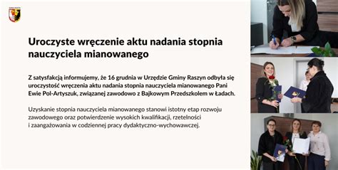 uroczyste wręczenie aktu nadania stopnia nauczyciela mianowanego